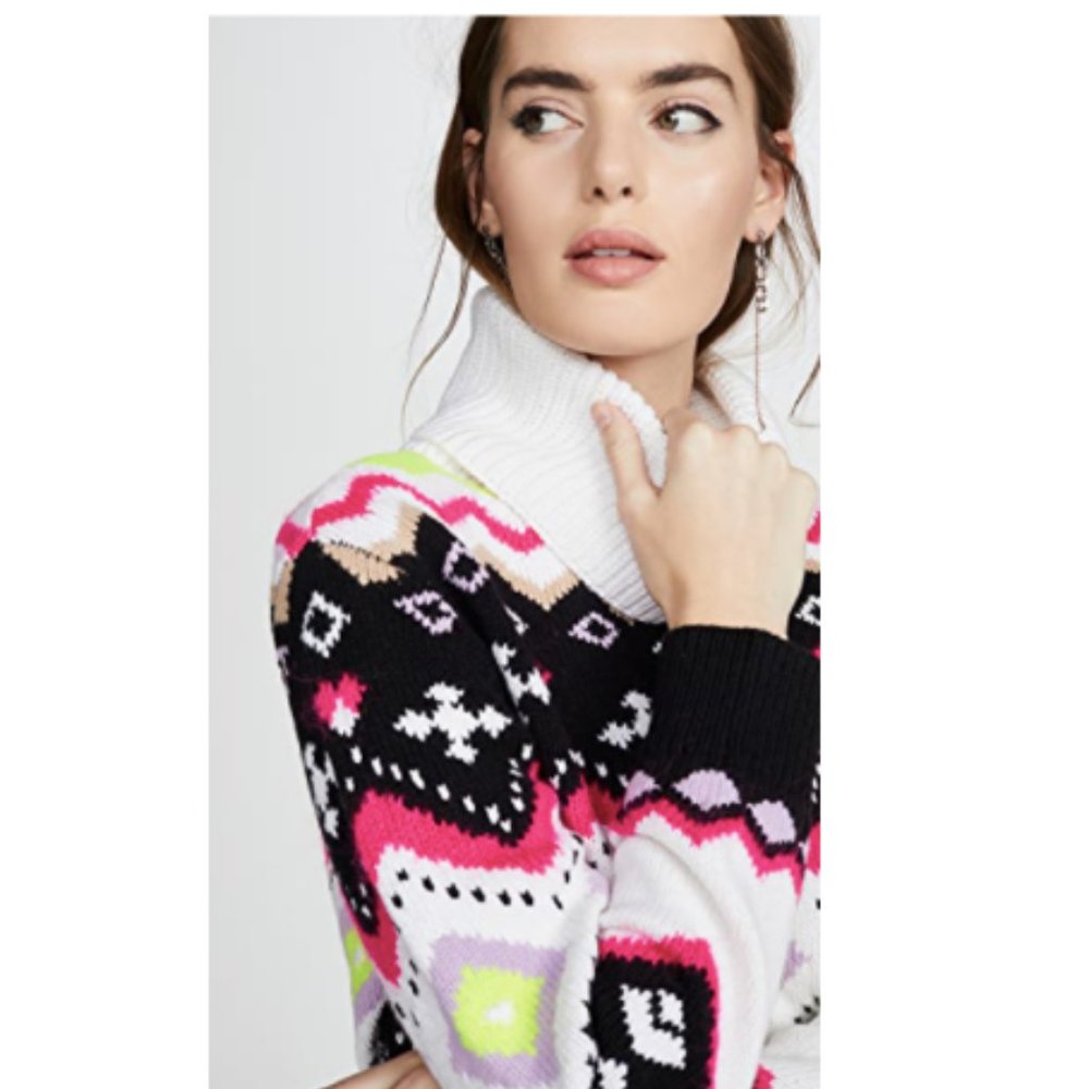 Alice + Olivia | Emmett Relaxed Fairisle Tunic Sweater - Picture 2 of 15